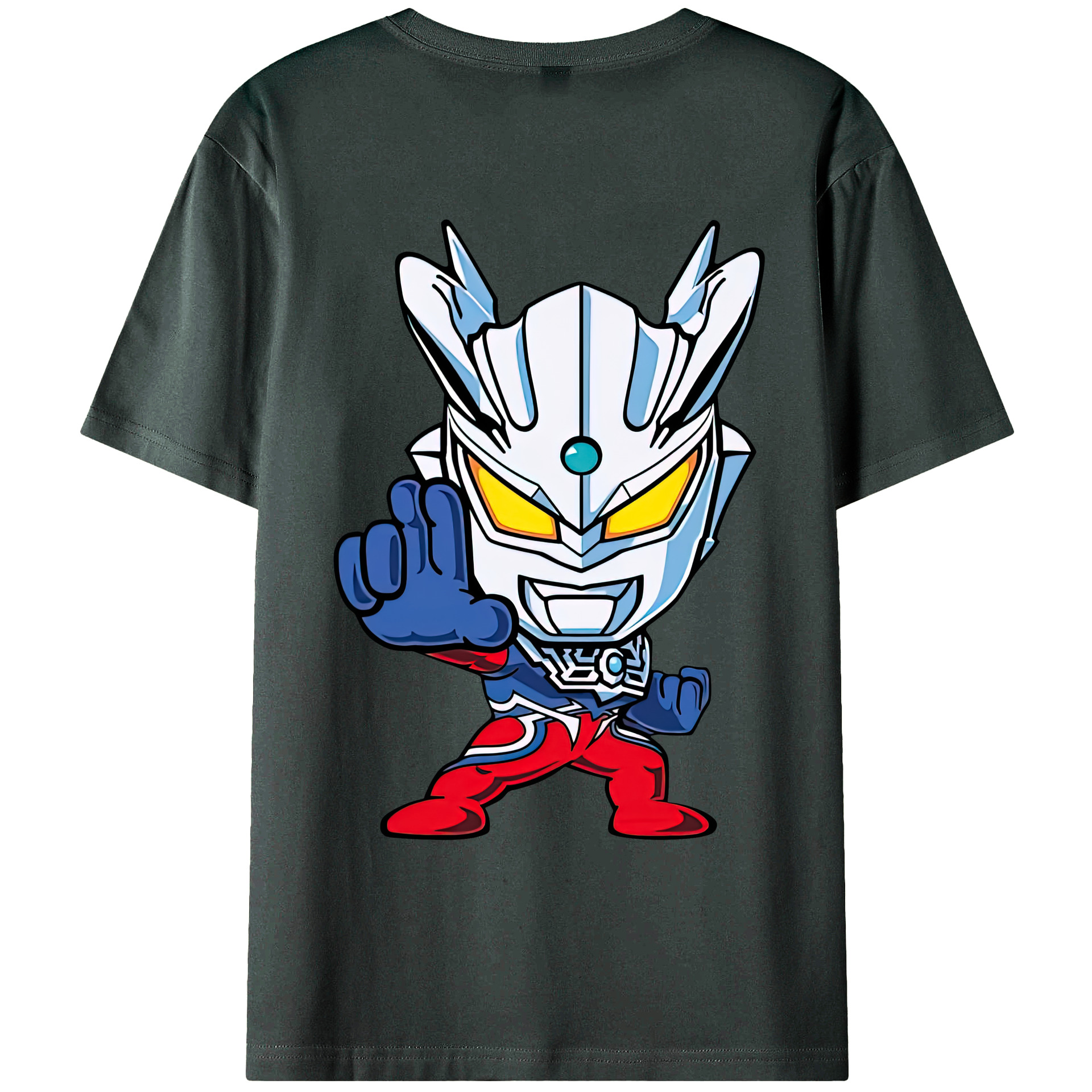 （画像用） ウルトラマン Ultraman 綿100％ メンズ半袖Tシャツ（バックプリント） 通気性